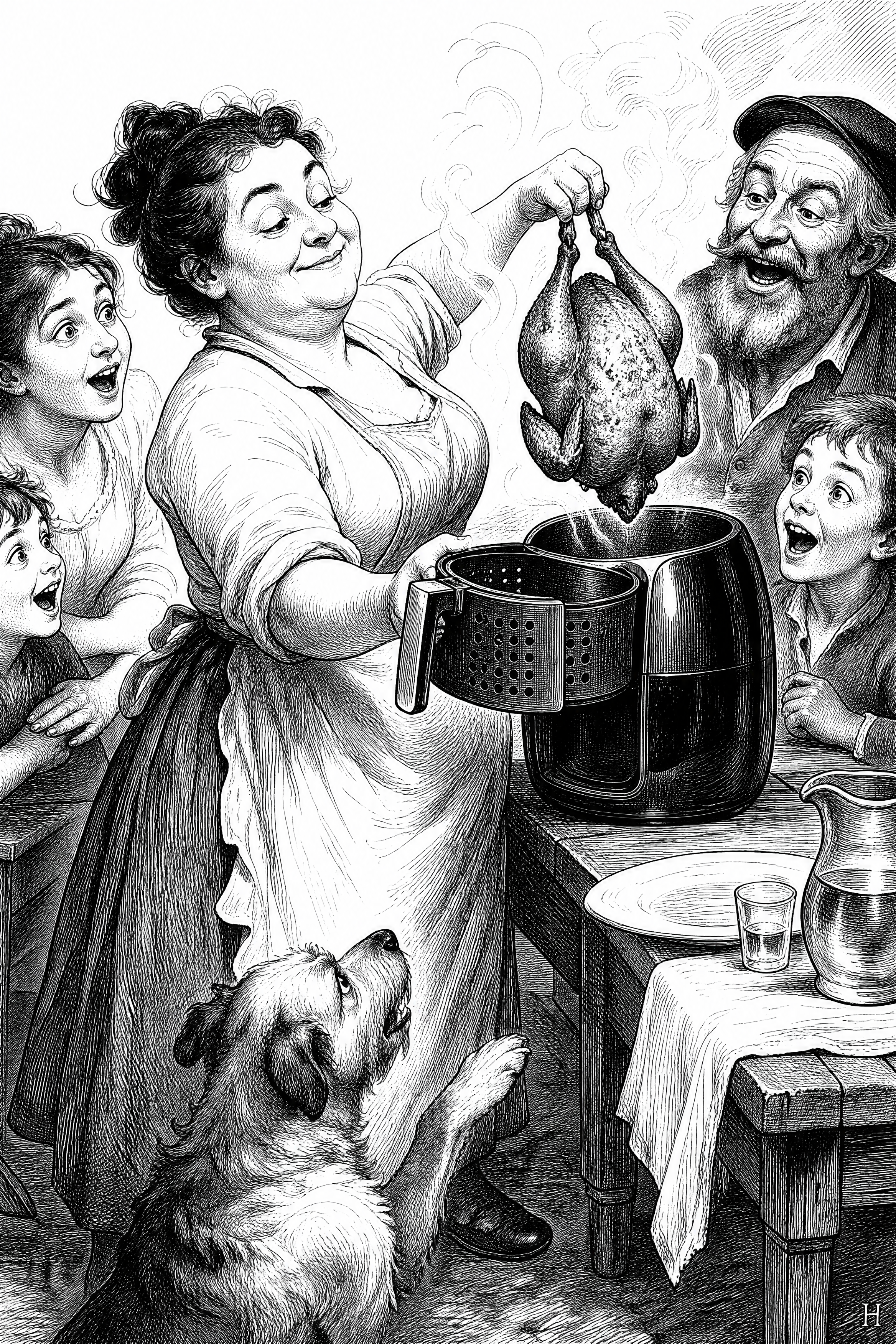La Cuisine Française à l'Air Fryer — illustration d’ambiance