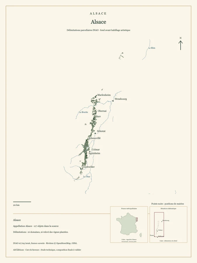 Étude cartographique Alsace ou Vin d’Alsace