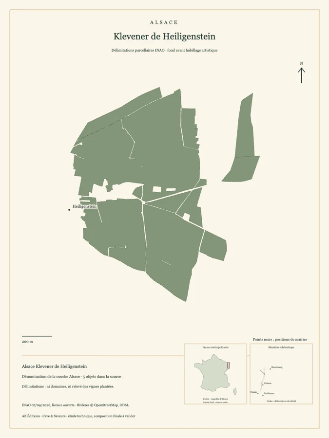 Étude cartographique Alsace Klevener de Heiligenstein