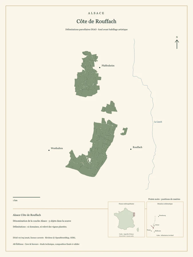 Étude cartographique Alsace Côte de Rouffach