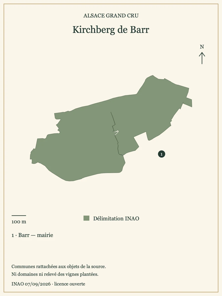 Carte de Kirchberg de Barr