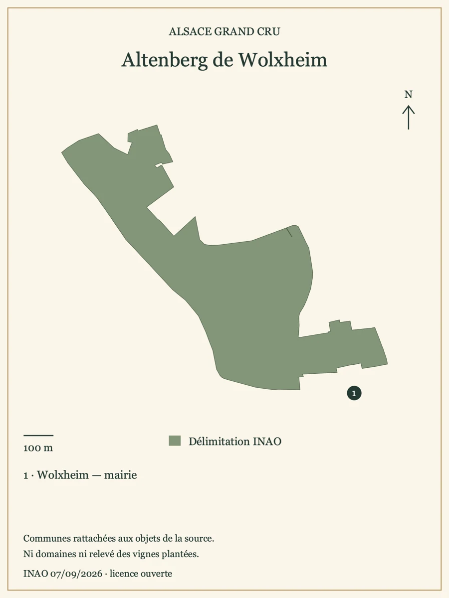 Carte de Altenberg de Wolxheim