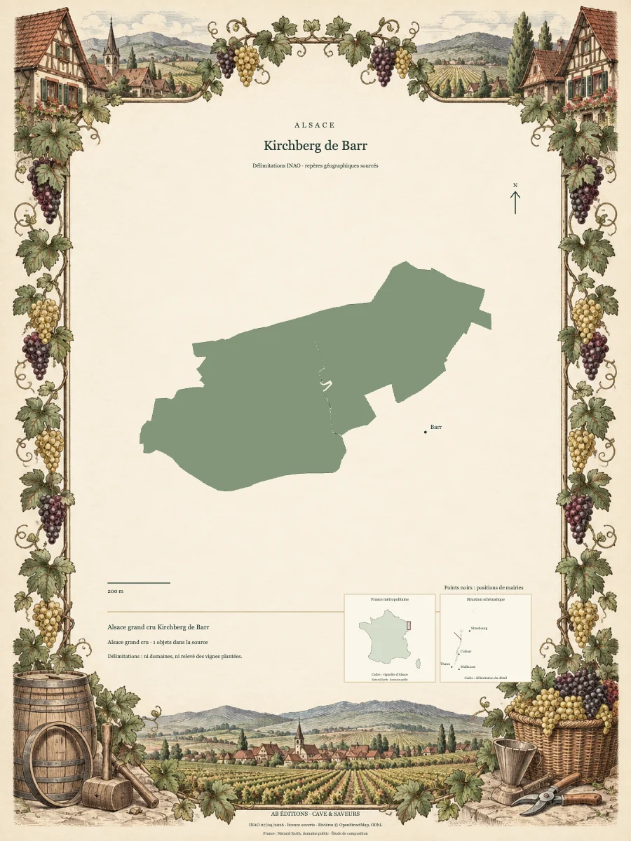 Carte de Kirchberg de Barr