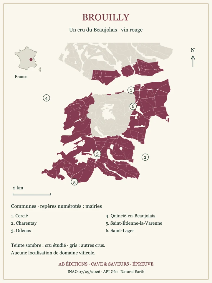 Délimitations de Brouilly et repères communaux