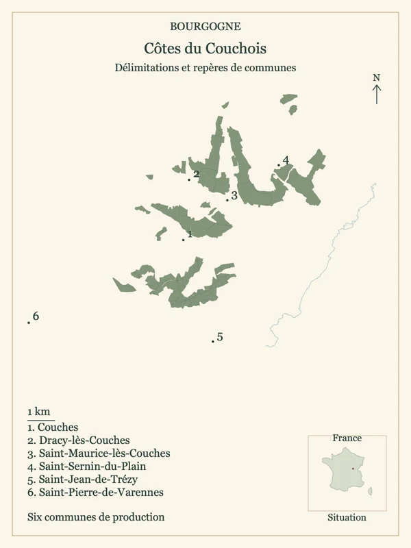 Carte de Bourgogne Côtes du Couchois