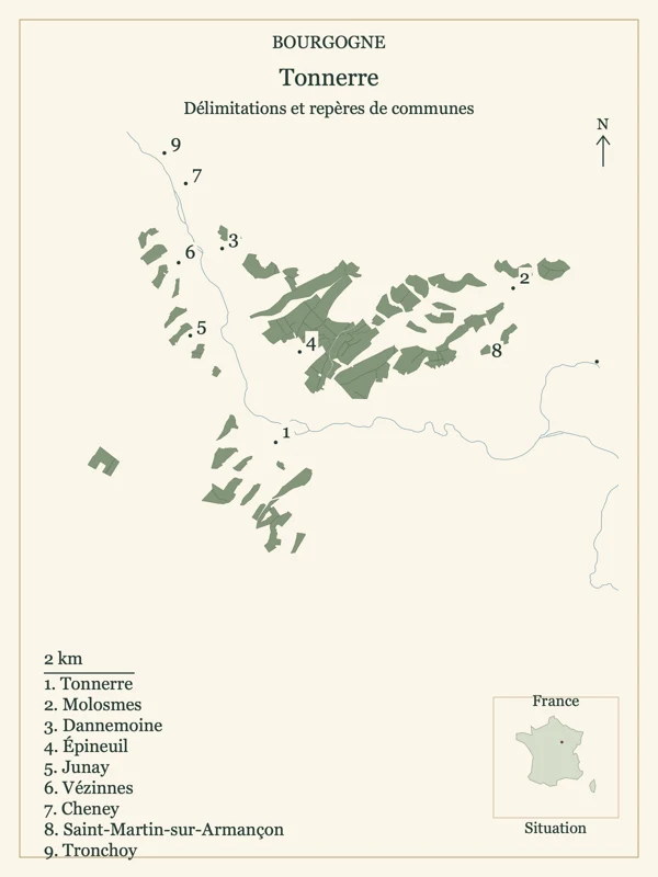 Carte de Bourgogne Tonnerre