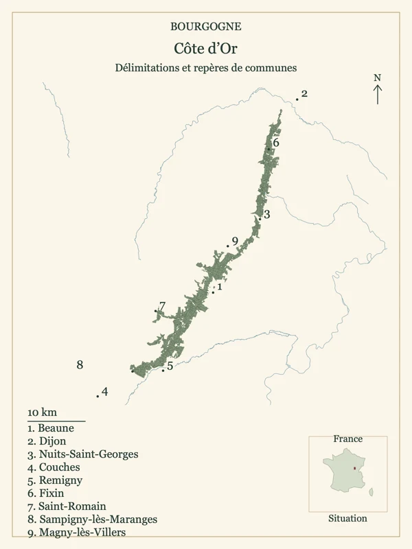 Carte de Bourgogne Côte d’Or