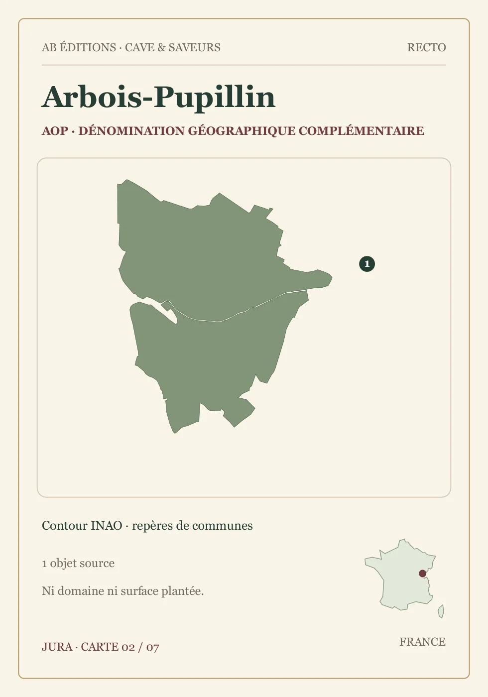 Recto de la carte : Arbois-Pupillin