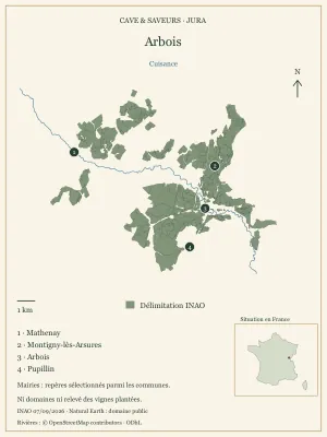 Poster cartographique : Arbois
