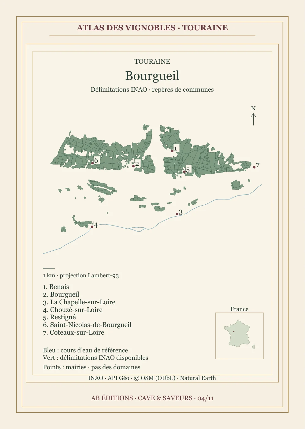 Recto de la carte : Bourgueil