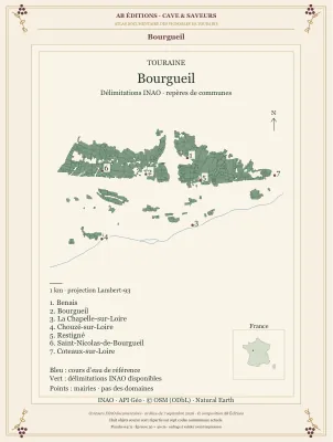 Poster cartographique : Bourgueil