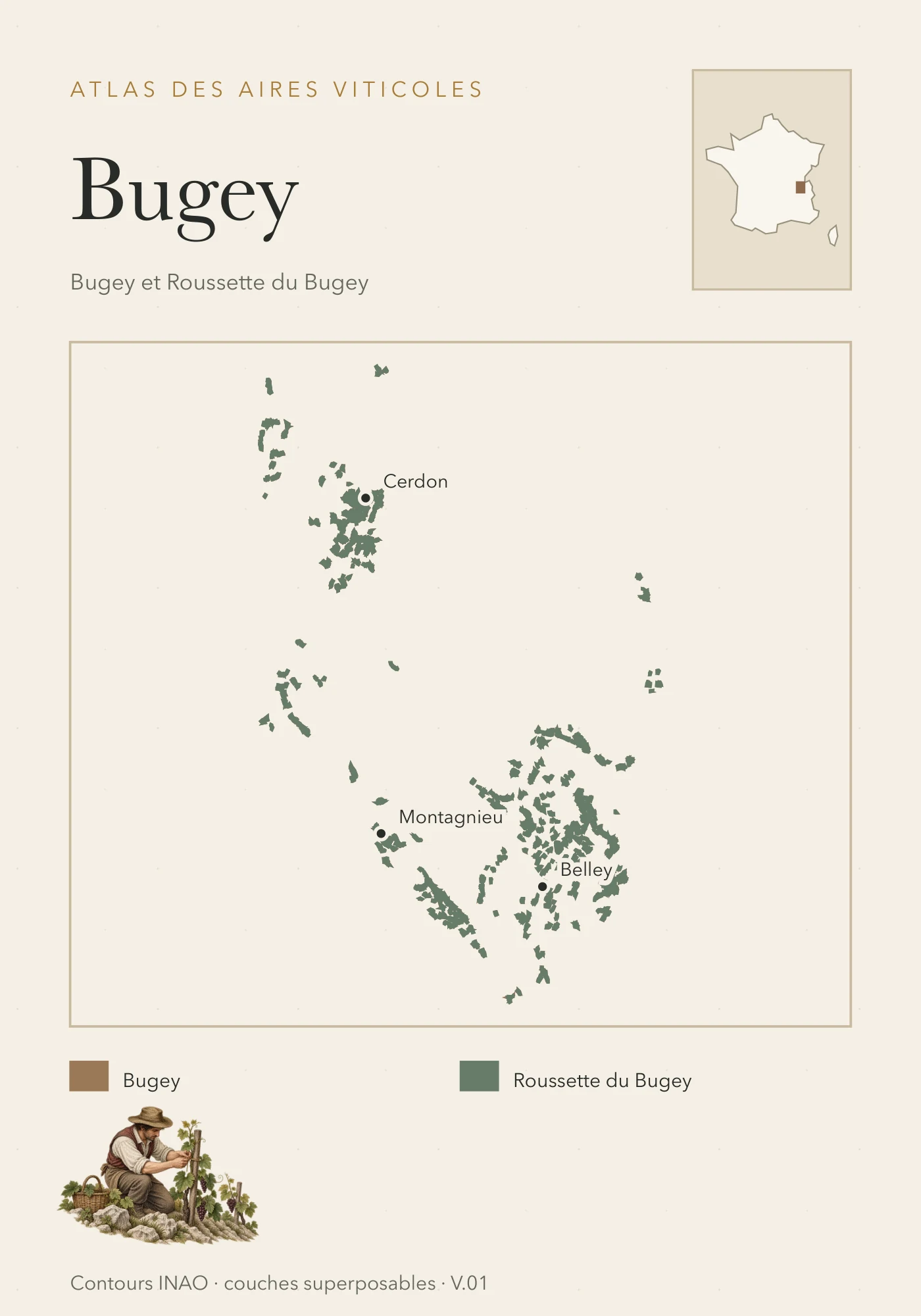 Carte Bugey — vue d’ensemble, recto