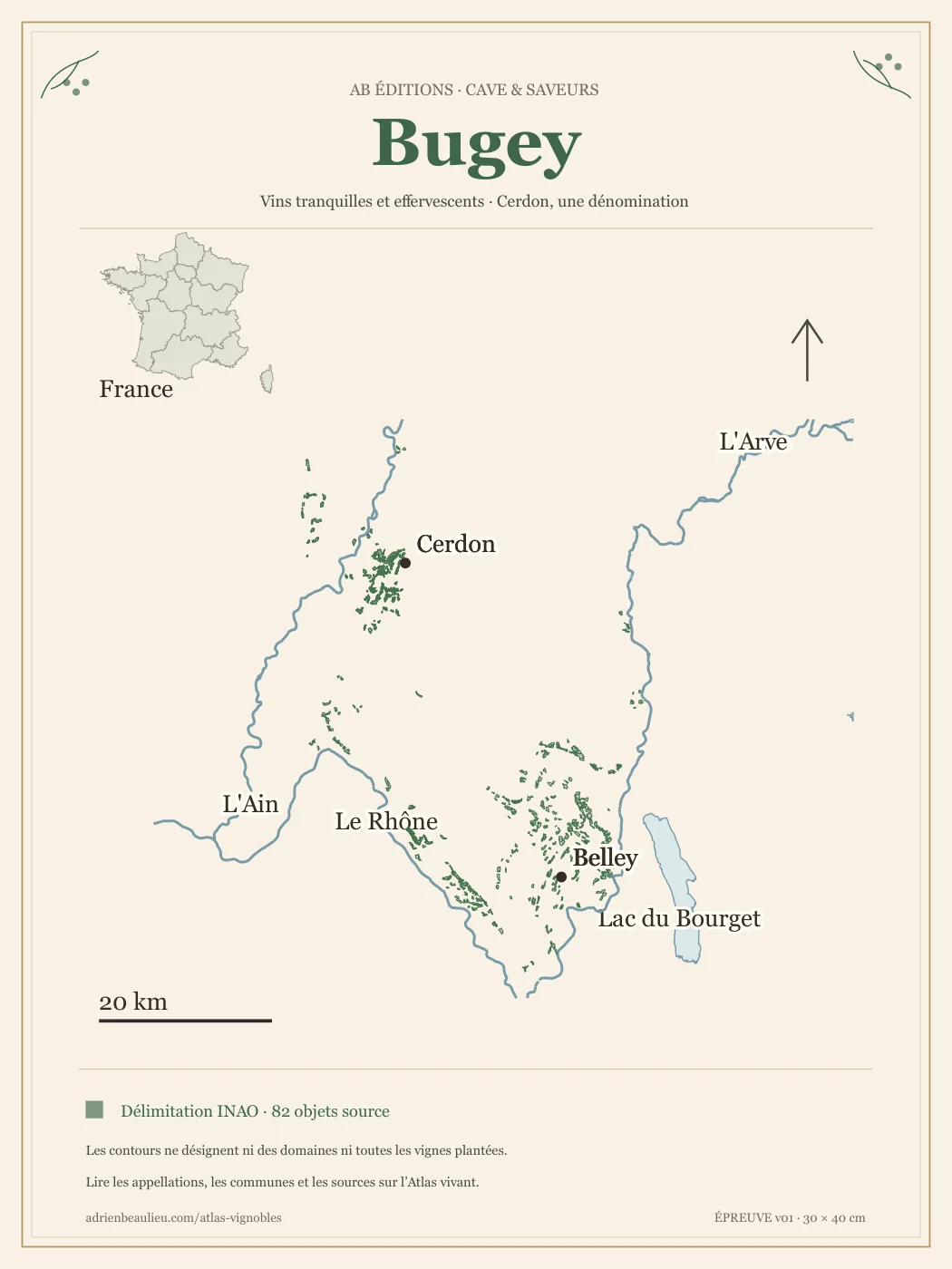 Poster cartographique : Bugey