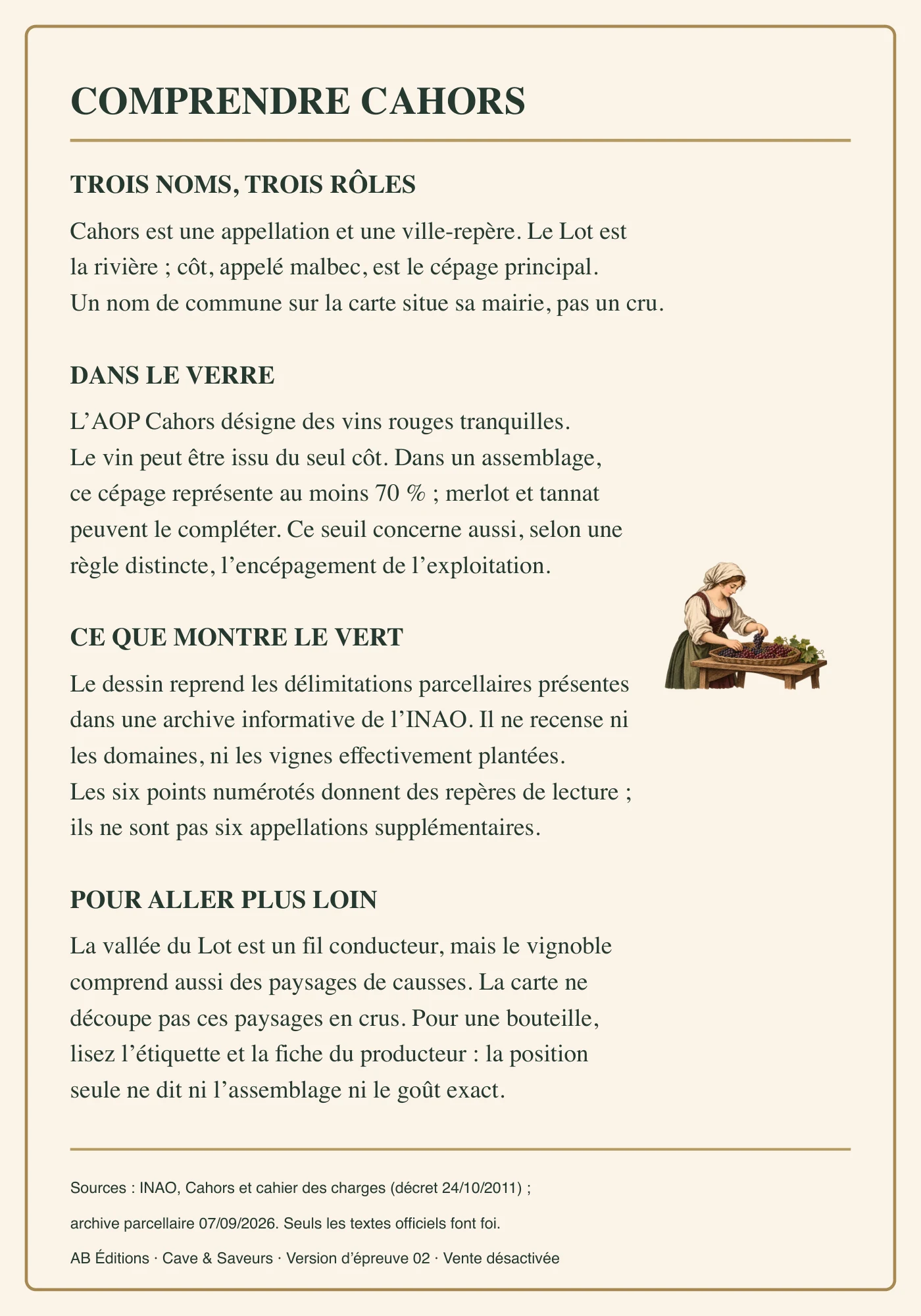 Verso de la carte : Cahors