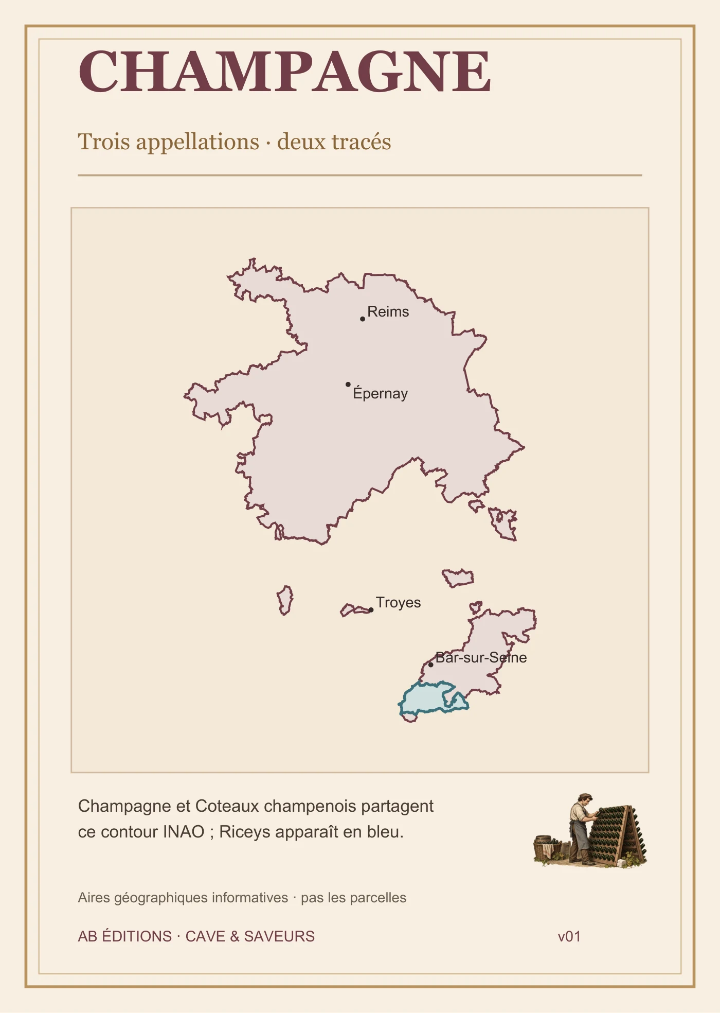 Recto de la carte : Champagne