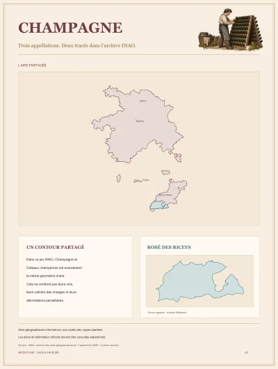 Poster cartographique : Champagne