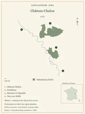 Poster cartographique : Château-Chalon