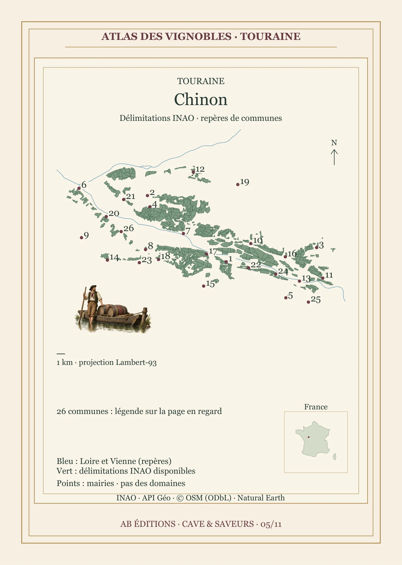 Recto de la carte : Chinon