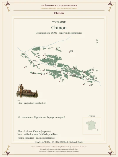 Poster cartographique : Chinon
