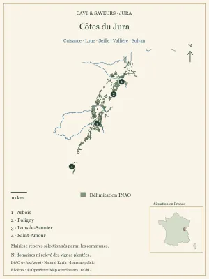 Poster cartographique : Côtes du Jura
