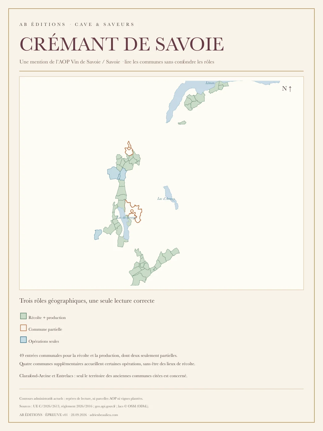 Poster cartographique : Crémant de Savoie