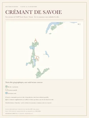 Poster cartographique : Crémant de Savoie