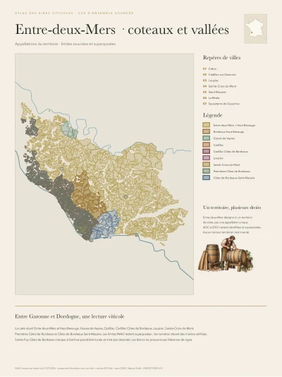 Entre-deux-Mers — coteaux, vallées et appellations