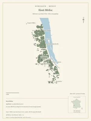 Poster cartographique : Haut-Médoc