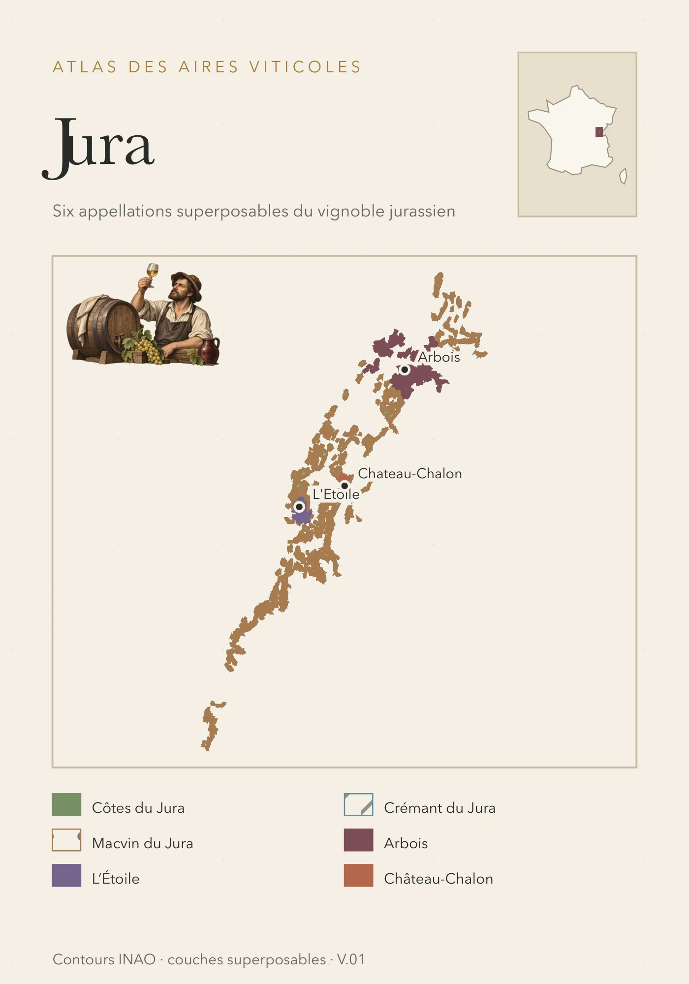Carte Jura — vue d’ensemble, recto