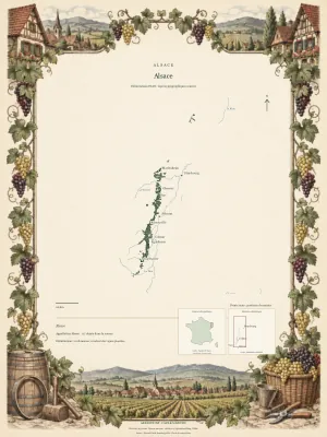 Poster cartographique : L’appellation Alsace
