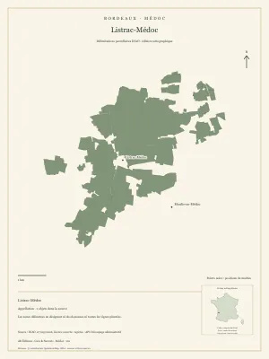 Poster cartographique : Listrac-Médoc