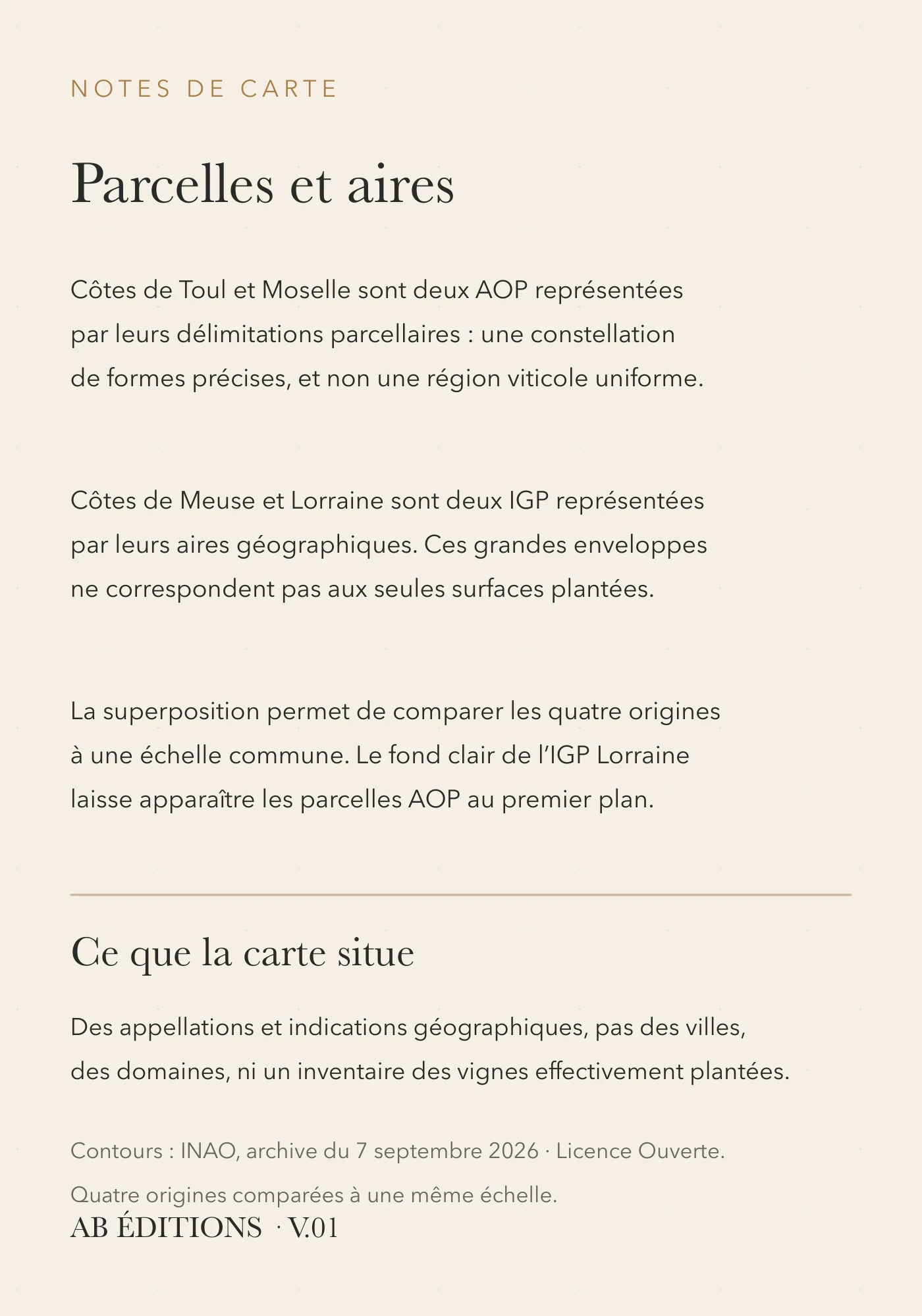 Verso de la carte : Lorraine — quatre origines
