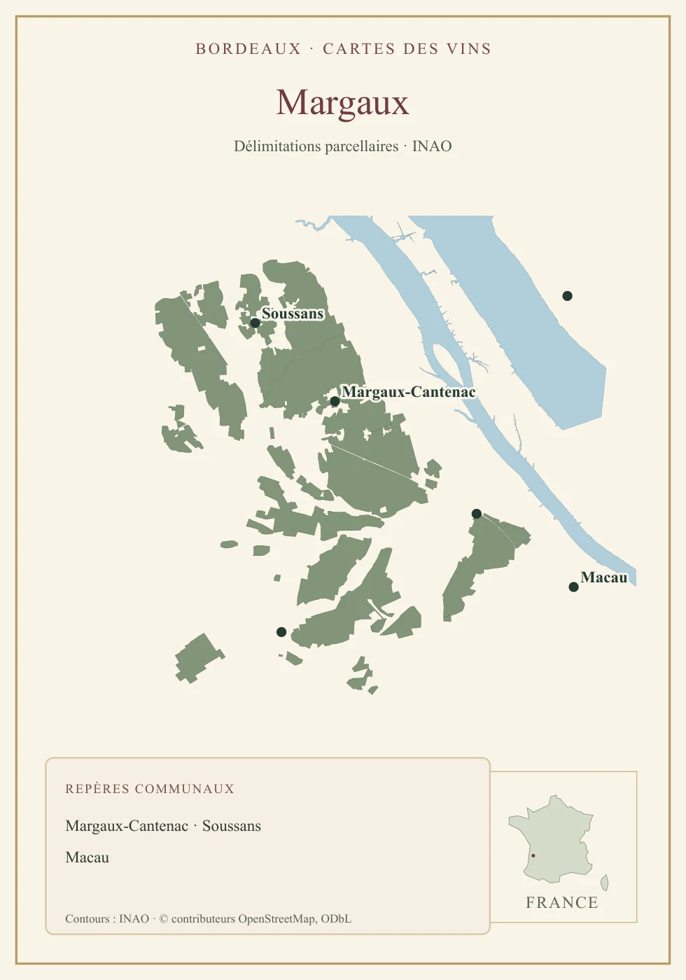Recto de la carte : Margaux