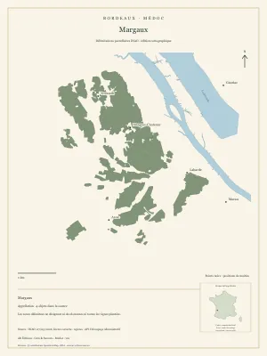 Poster cartographique : Margaux