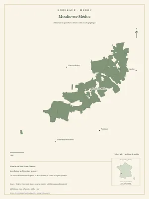 Poster cartographique : Moulis
