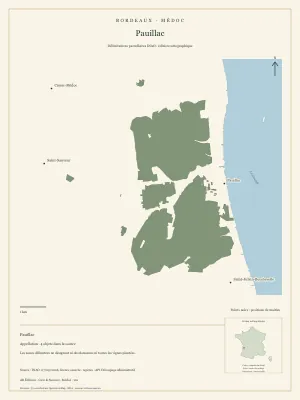 Poster cartographique : Pauillac