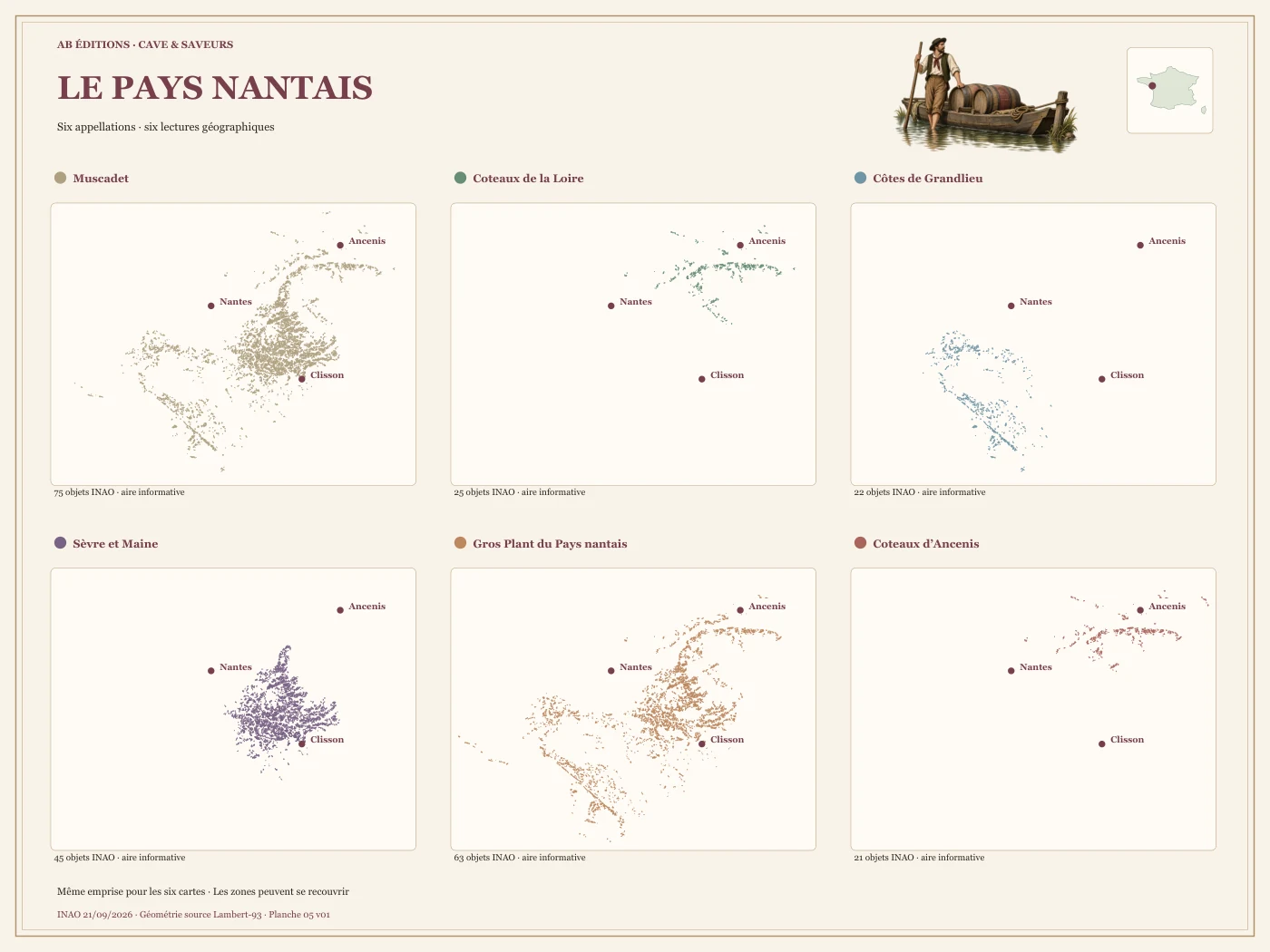 Poster cartographique : Pays nantais