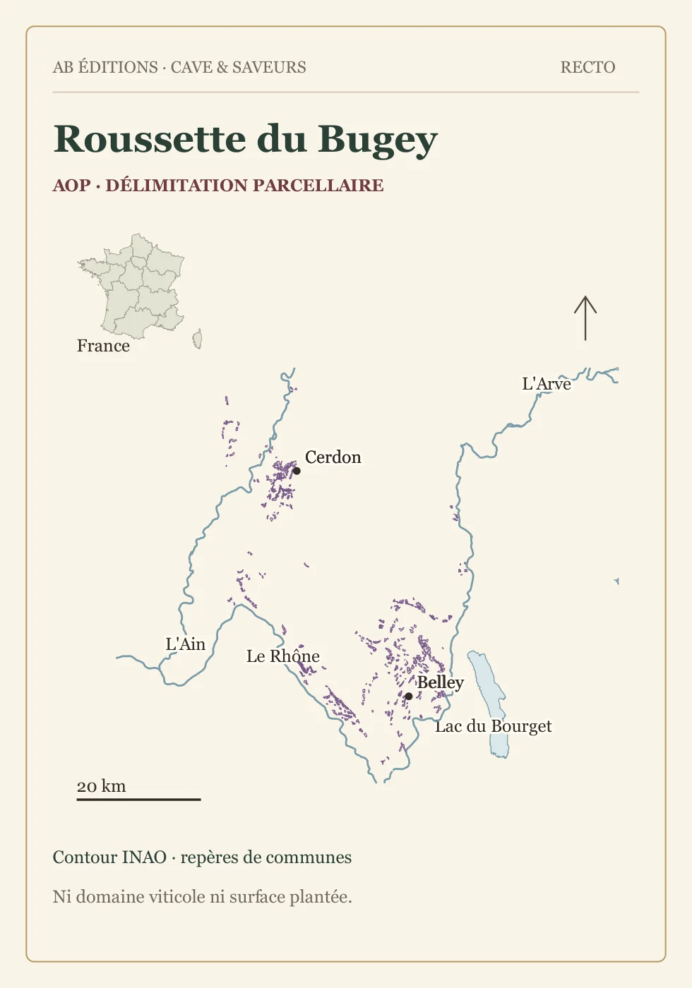 Recto de la carte : Roussette du Bugey