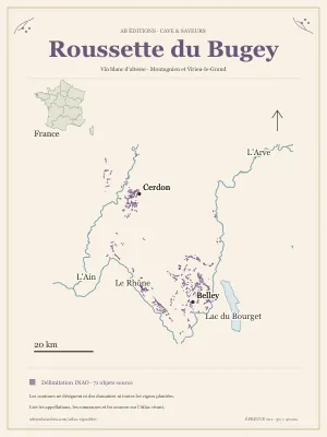 Poster cartographique : Roussette du Bugey