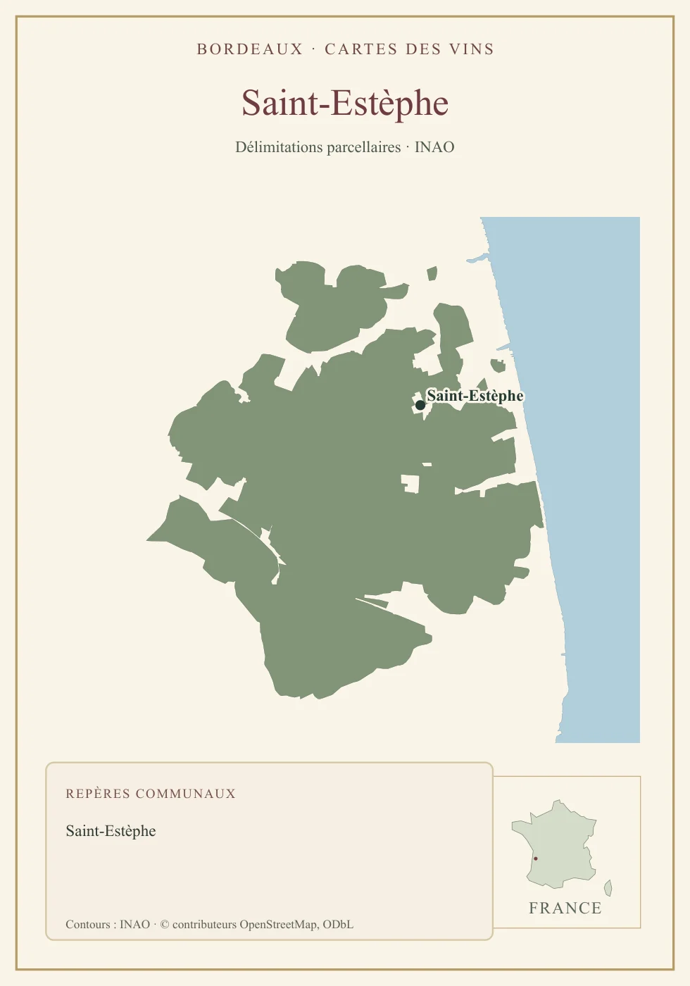 Recto de la carte : Saint-Estèphe