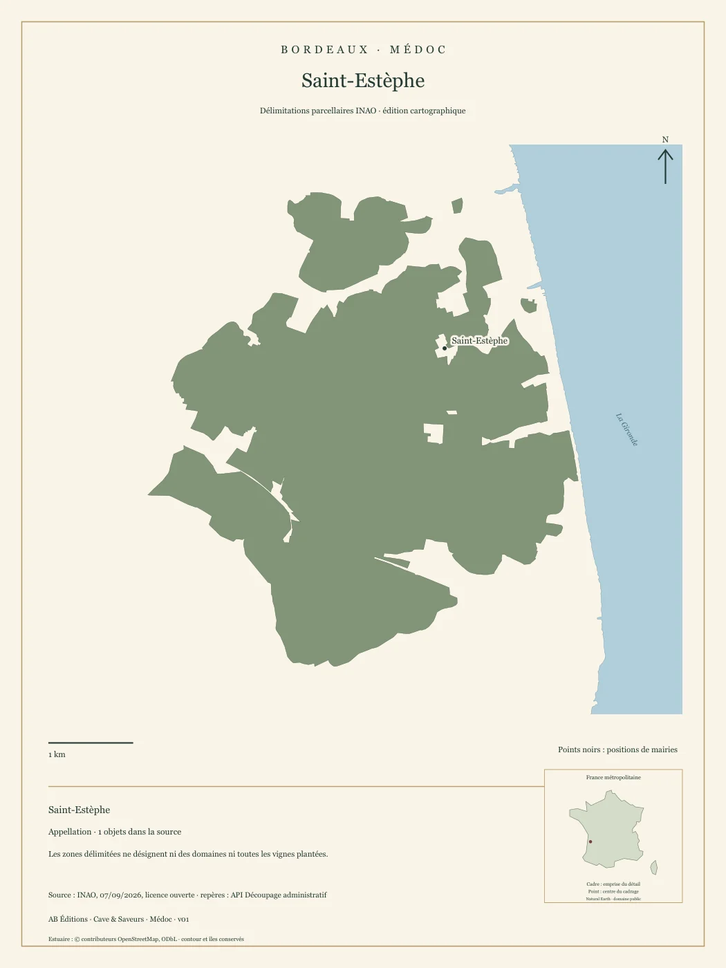 Poster cartographique : Saint-Estèphe