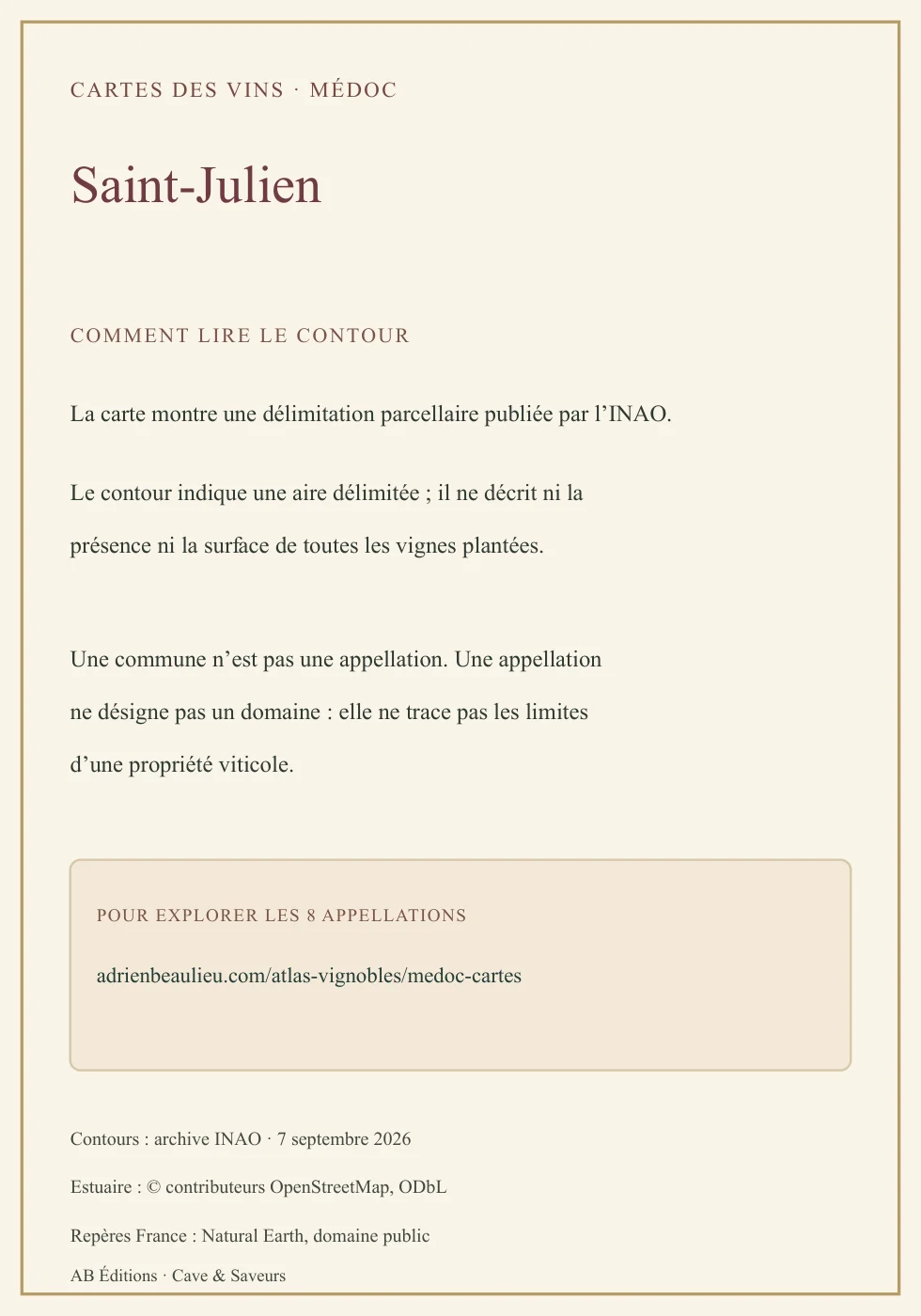 Verso de la carte : Saint-Julien