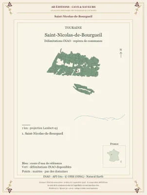 Poster cartographique : Saint-Nicolas-de-Bourgueil