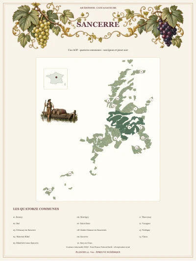 Poster cartographique : Sancerre