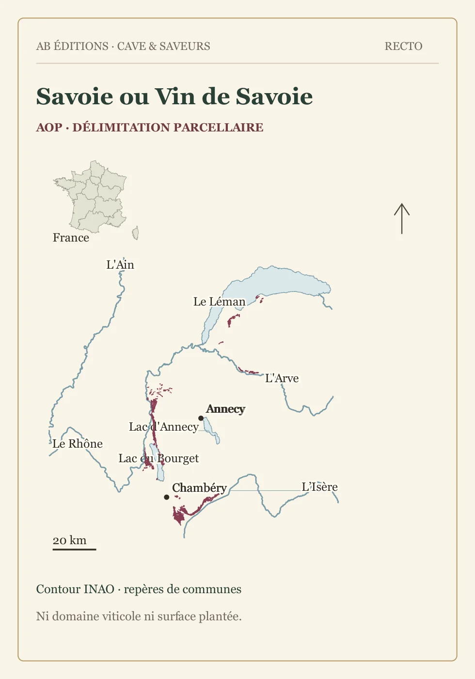 Recto de la carte : Savoie ou Vin de Savoie