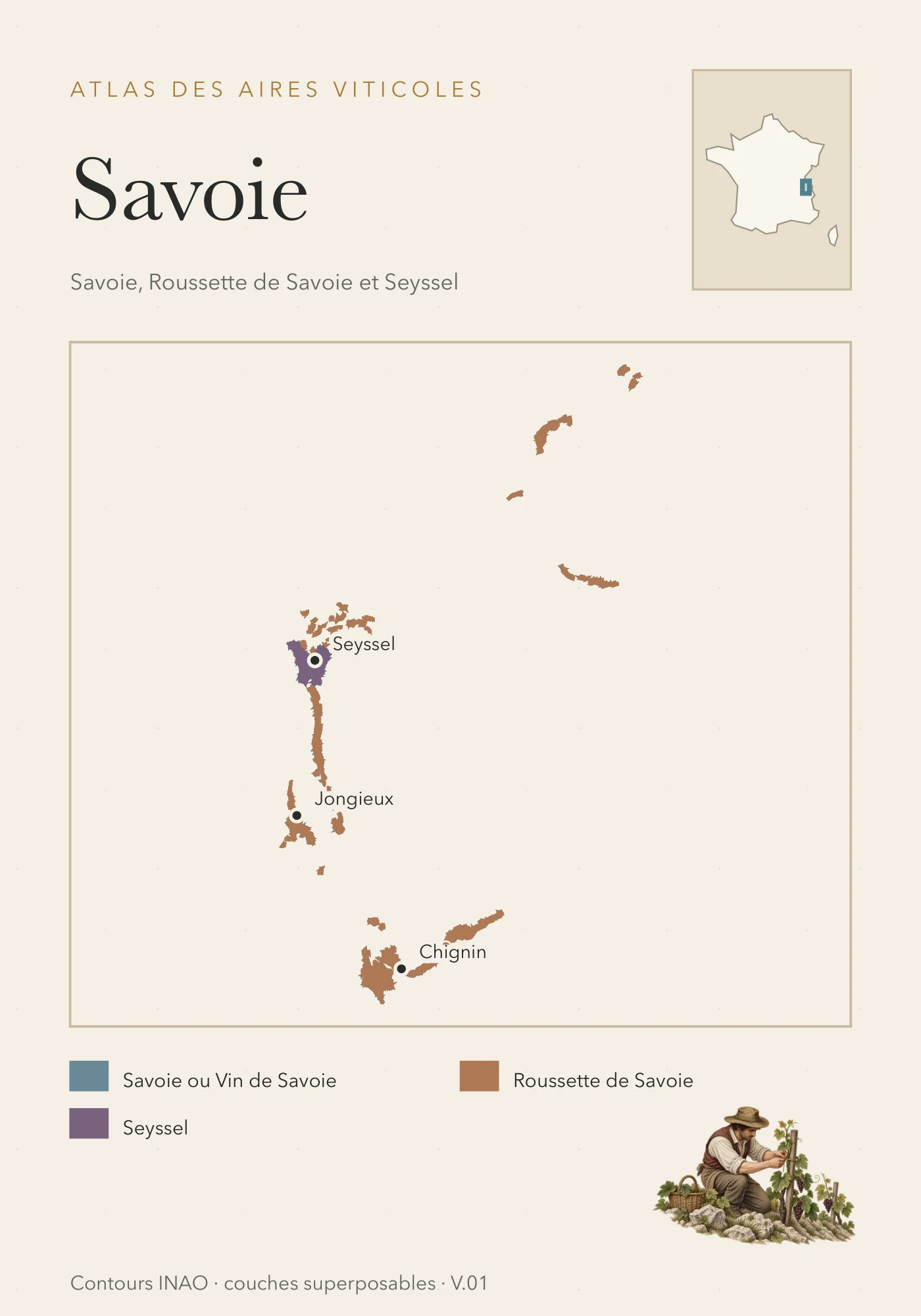 Carte Savoie — vue d’ensemble, recto