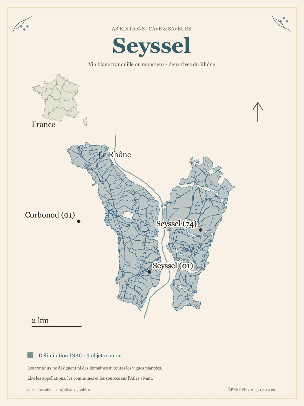 Poster cartographique : Seyssel