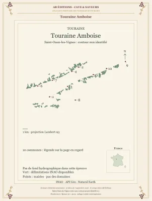 Poster cartographique : Touraine Amboise