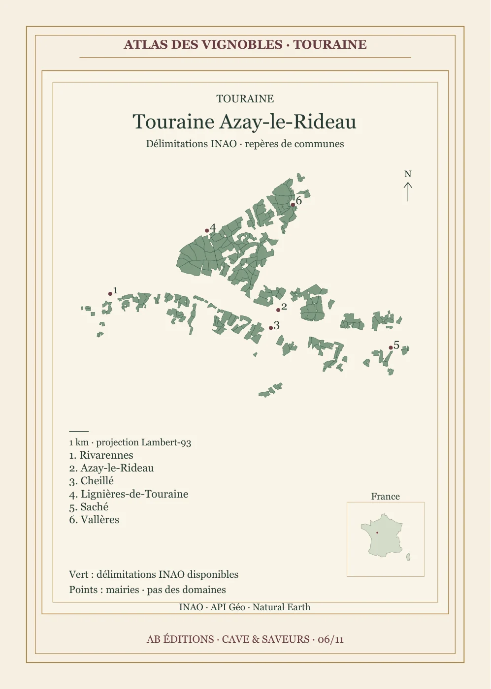 Recto de la carte : Touraine Azay-le-Rideau
