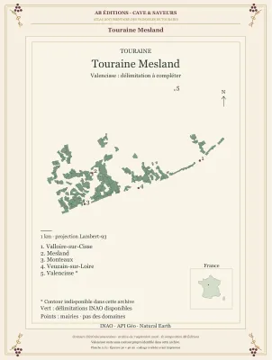 Poster cartographique : Touraine Mesland